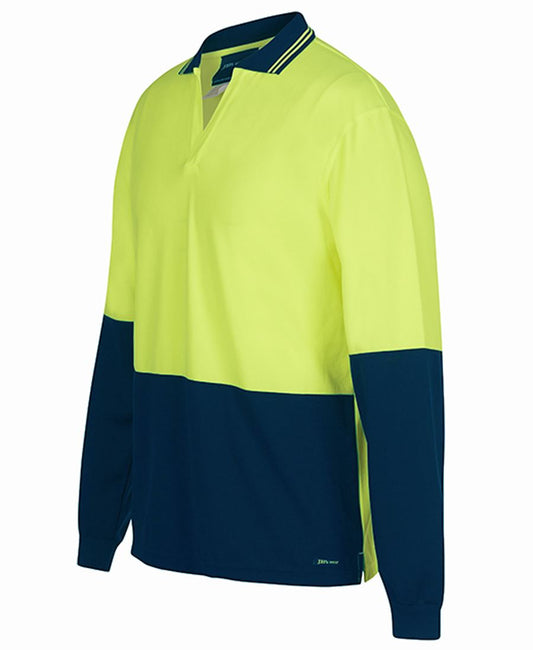 HI VIS L/S NON BUTTON POLO 6HNBL Non Button