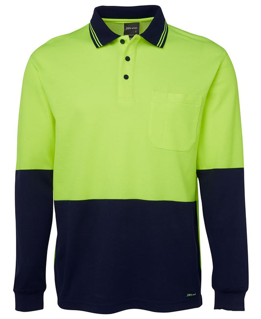 HI VIS L/S COTTON BACK POLO 6HPL Comfortable safety polo