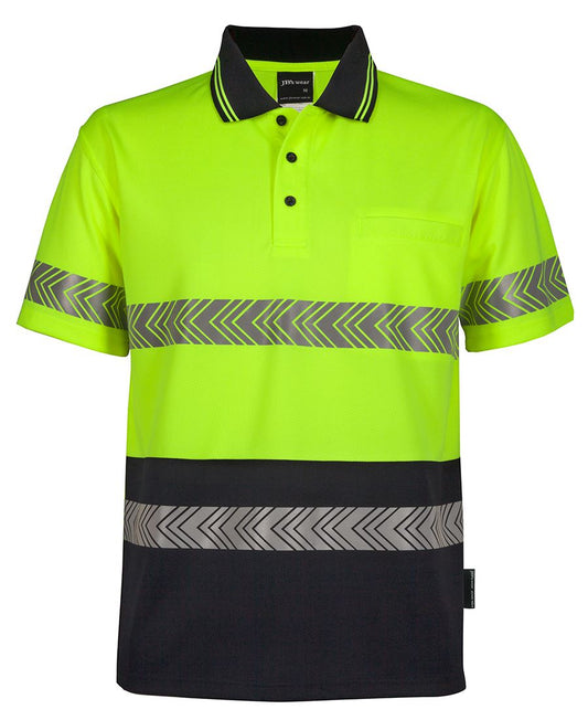 HI VIS S/S SEGMENTED TAPE POLO 6HSST