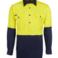 HI VIS CLOSE FRONT L/S 150G WORK SHIRT 6HVCS