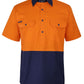 HI VIS CLOSE FRONT S/S 150G WORK SHIRT 6HVCW