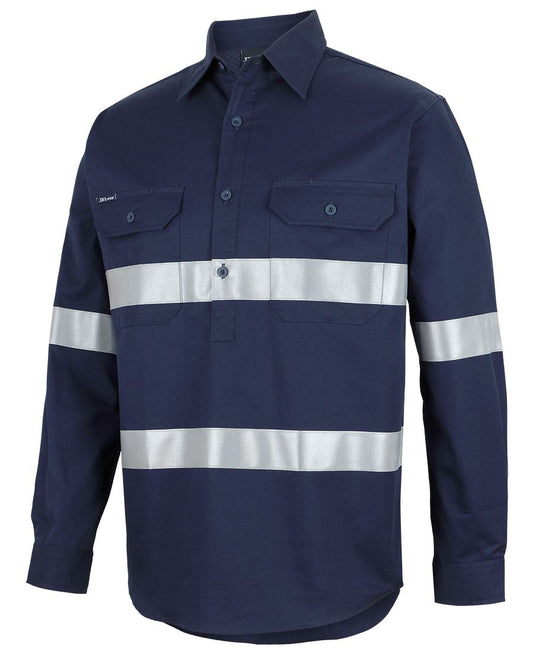 CLOSE FRONT L/S 150G WORK SHIRT REFLECTIVE TAPE 6HWCT .