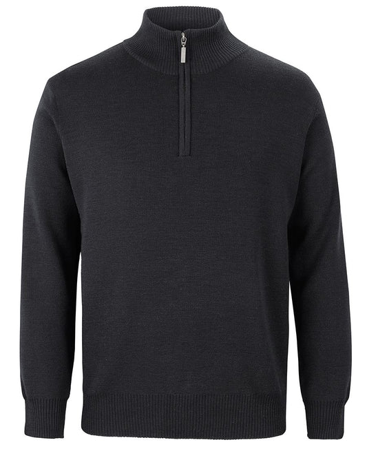 MEN'S CORPORATE 1/2 ZIP JUMPER 6JHZ This stylish, zip, classic knitted jumper is perfect for the cooler days.
