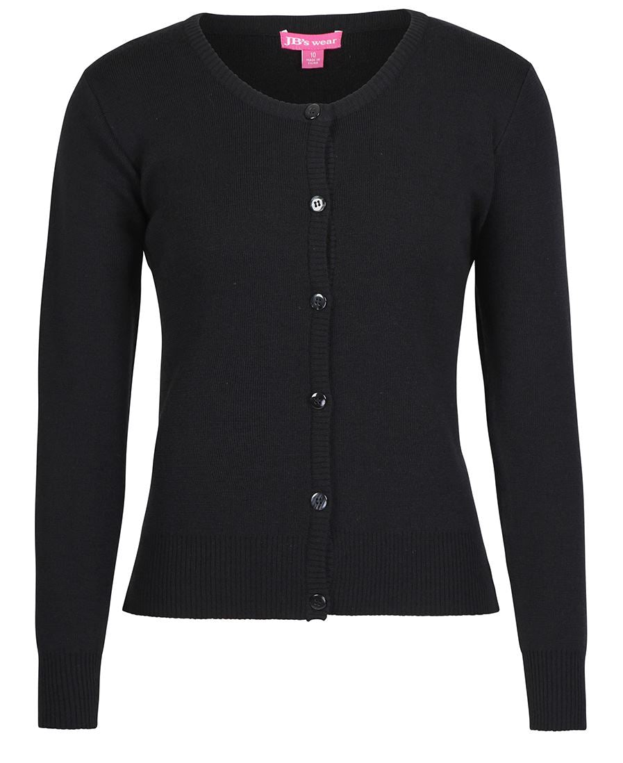 LADIES CORPORATE CREW NECK CARDIGAN 6L1CN A layer of warmth