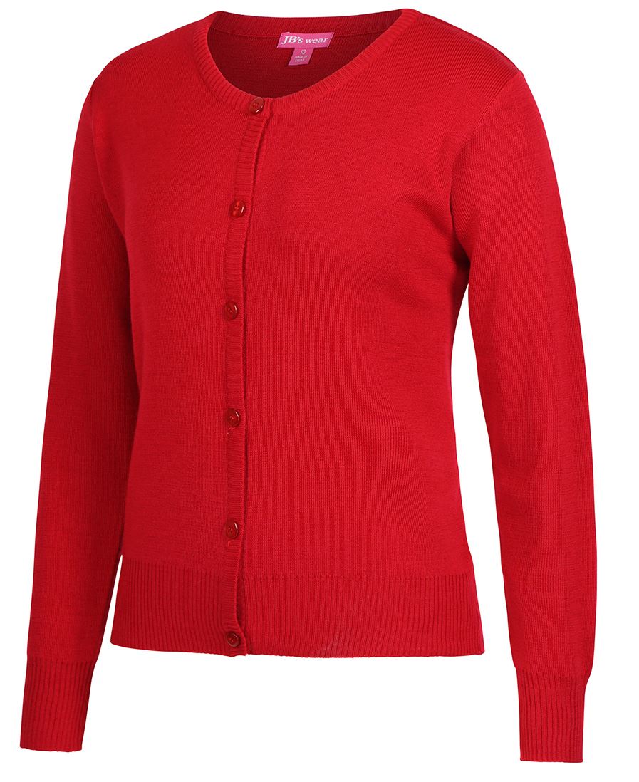 LADIES CORPORATE CREW NECK CARDIGAN 6L1CN A layer of warmth