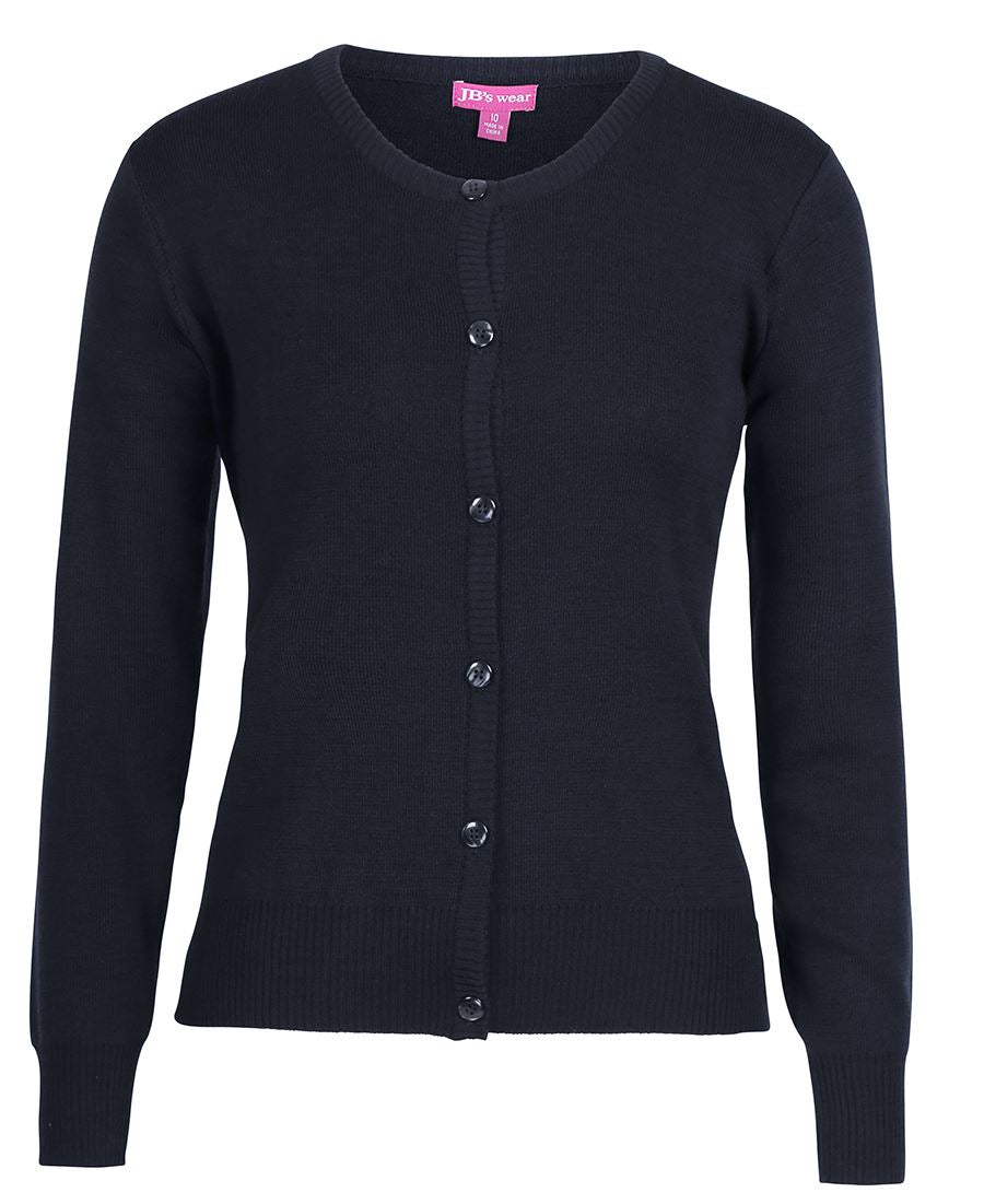 LADIES CORPORATE CREW NECK CARDIGAN 6L1CN A layer of warmth