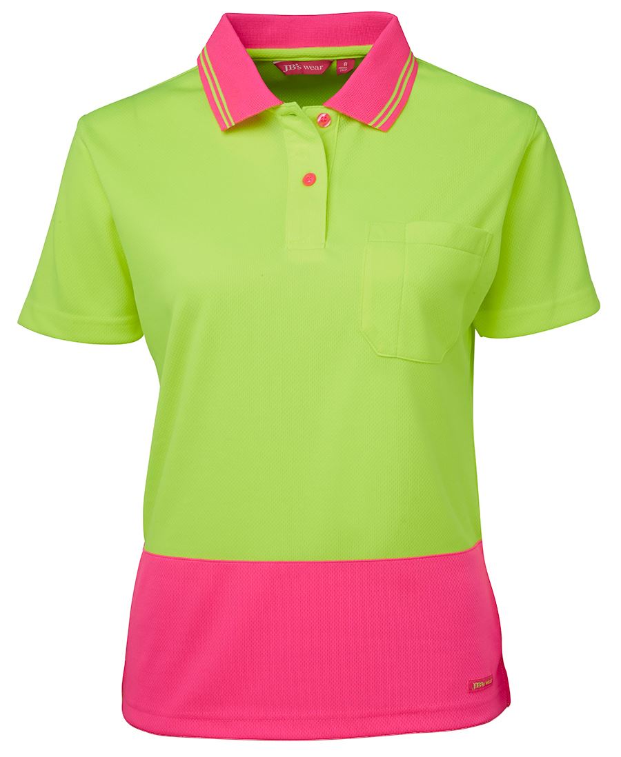 LADIES HI VIS S/S COMFORT POLO 6LHCP Striking and safe