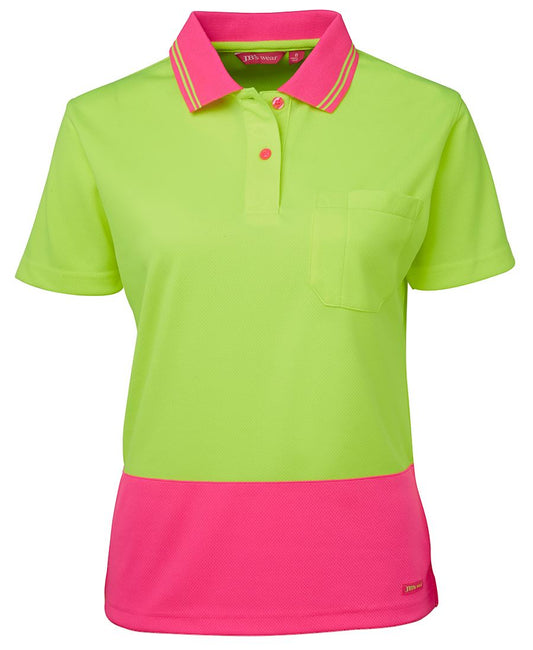 LADIES HI VIS S/S COMFORT POLO 6LHCP Striking and safe