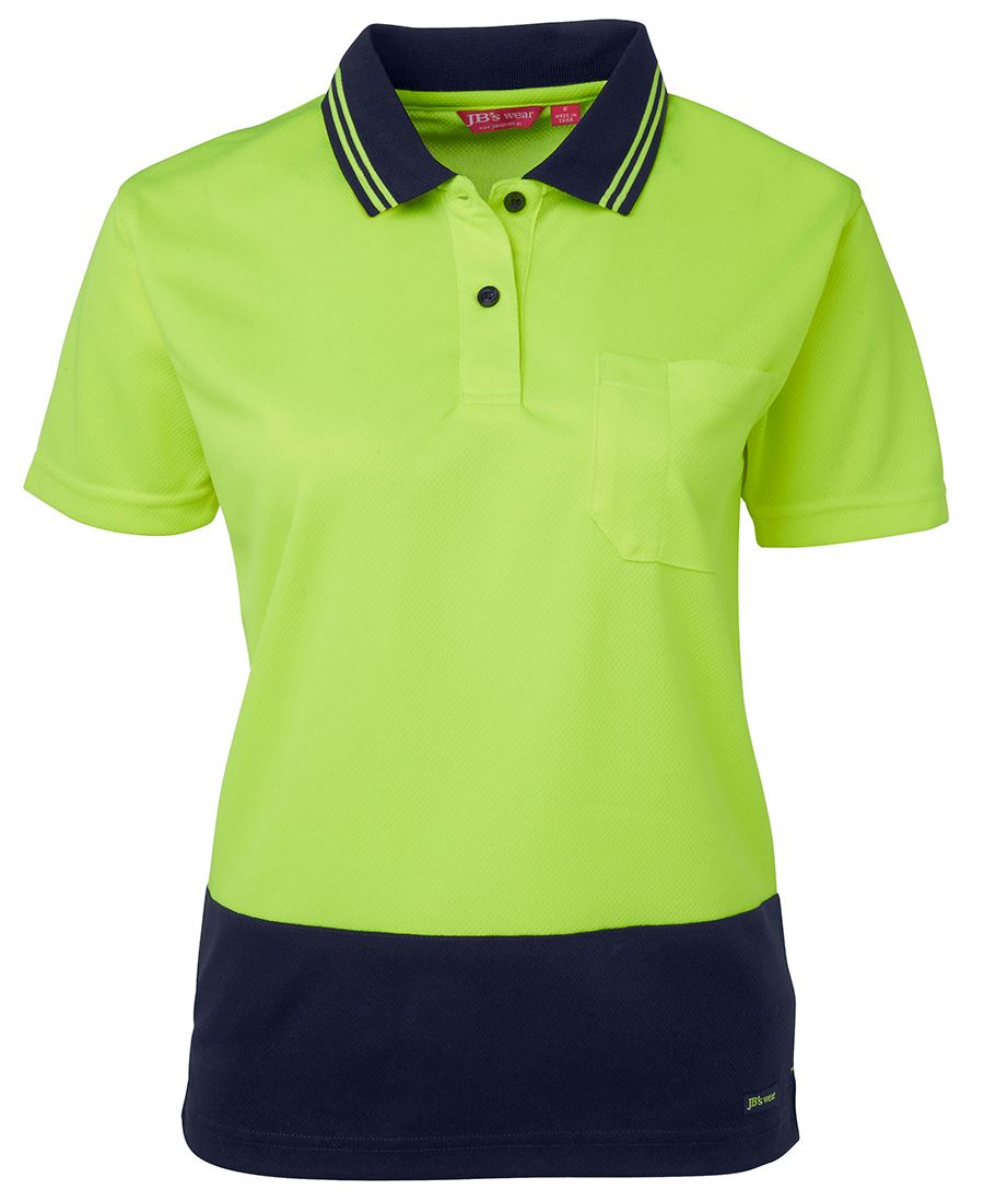 LADIES HI VIS S/S COMFORT POLO 6LHCP Striking and safe
