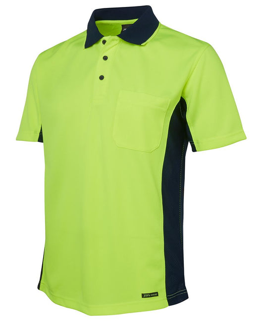 HI VIS S/S SPORT POLO 6SPHS BREATHABLE WORK POLO