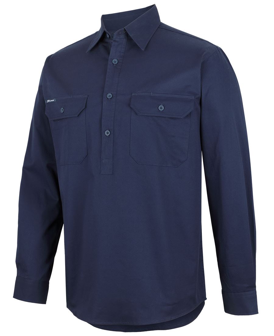 CLOSE FRONT L/S 150G WORK SHIRT 6WLCF