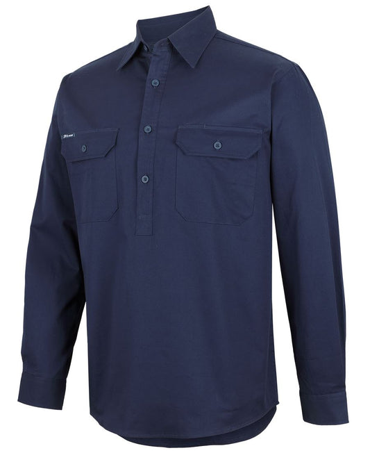 CLOSE FRONT L/S 150G WORK SHIRT 6WLCF