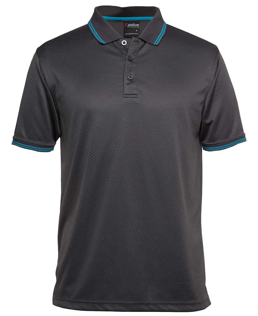 JACQUARD CONTRAST POLO 7JCP Designed with comfort and style, this Polo features Jacquard knit fabric for increased breathability.