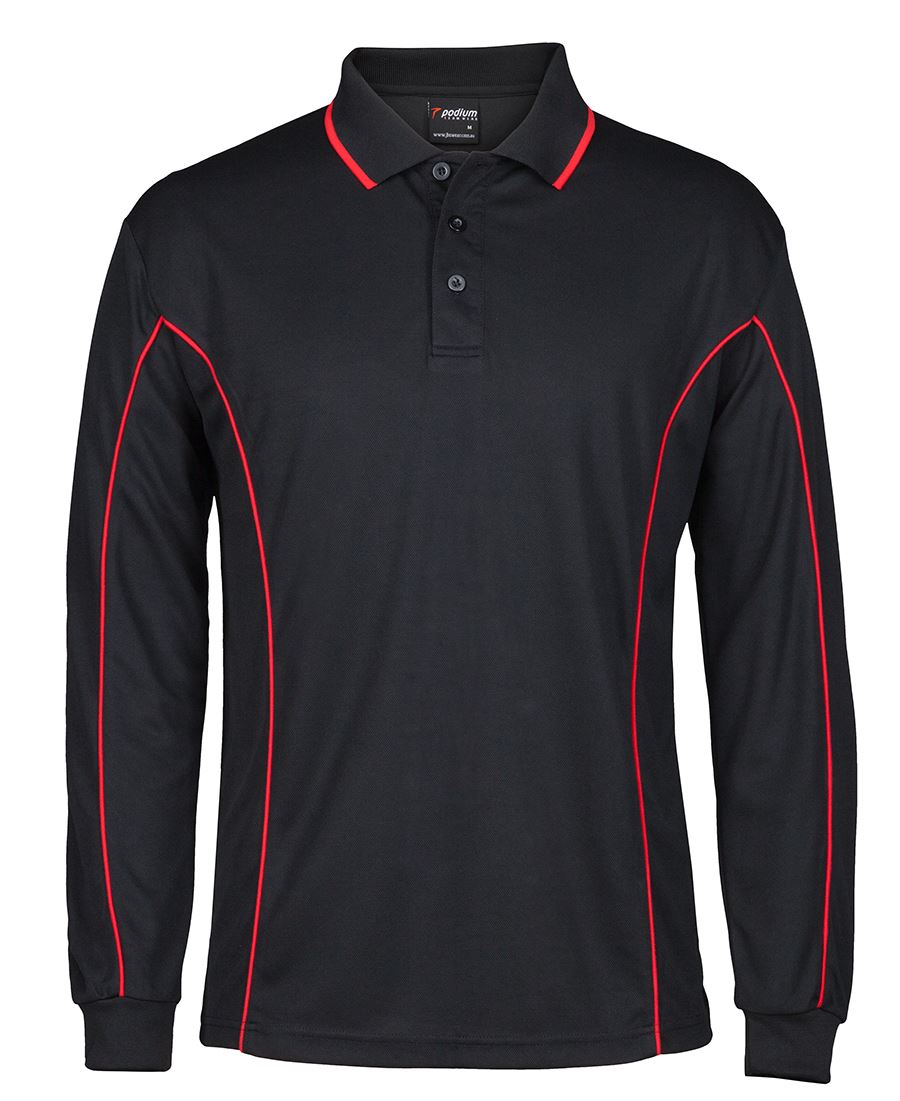 PODIUM L/S PIPING POLO 7PIPL Team necessity.