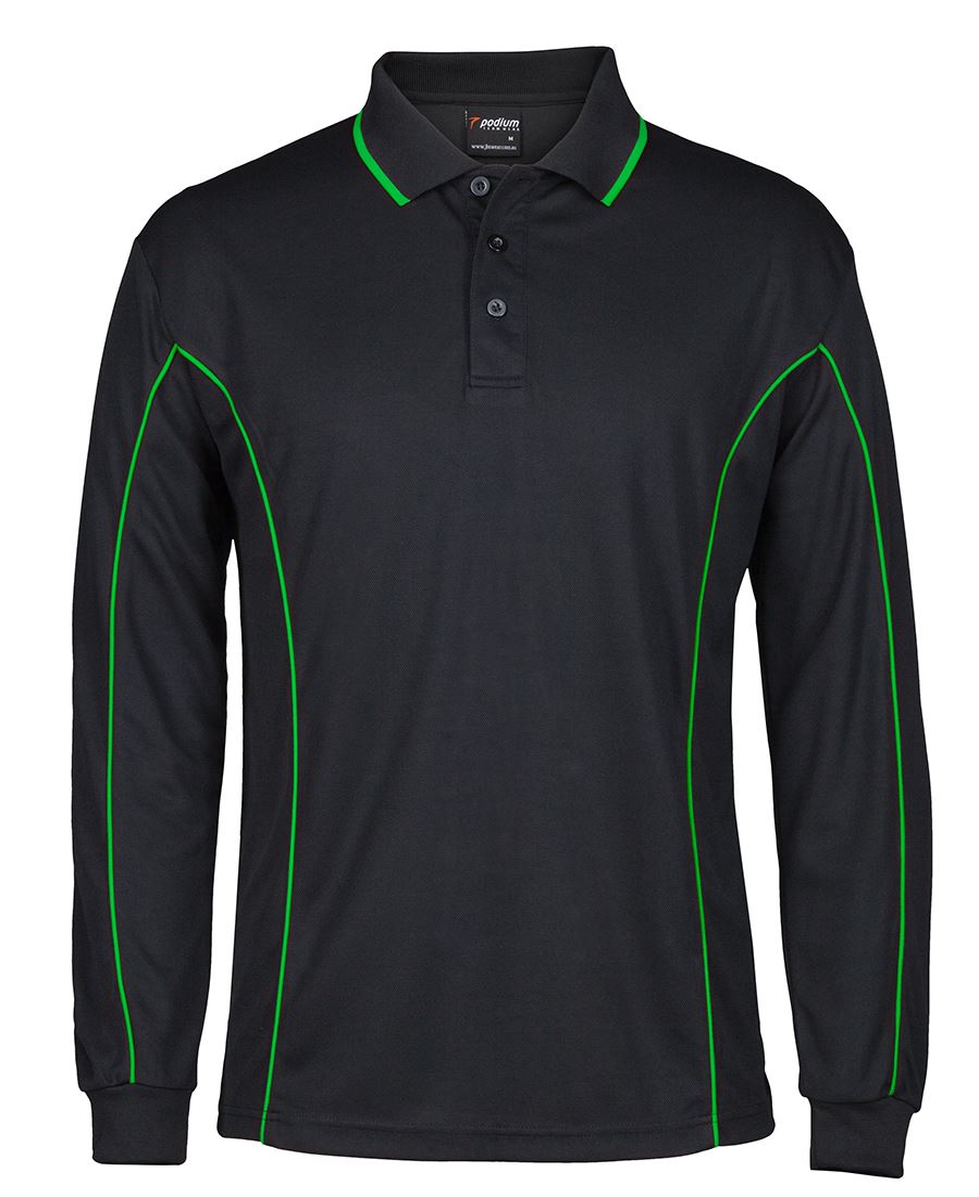 PODIUM L/S PIPING POLO 7PIPL Team necessity.