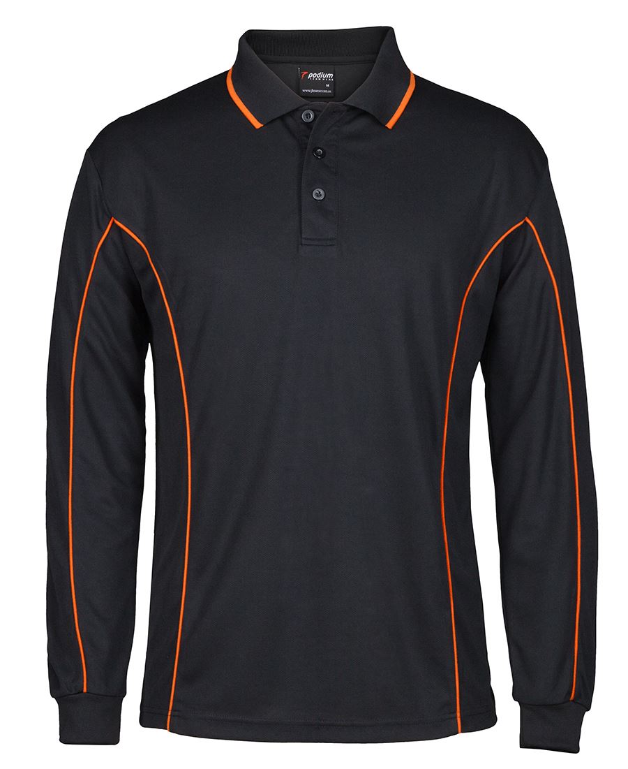 PODIUM L/S PIPING POLO 7PIPL Team necessity.