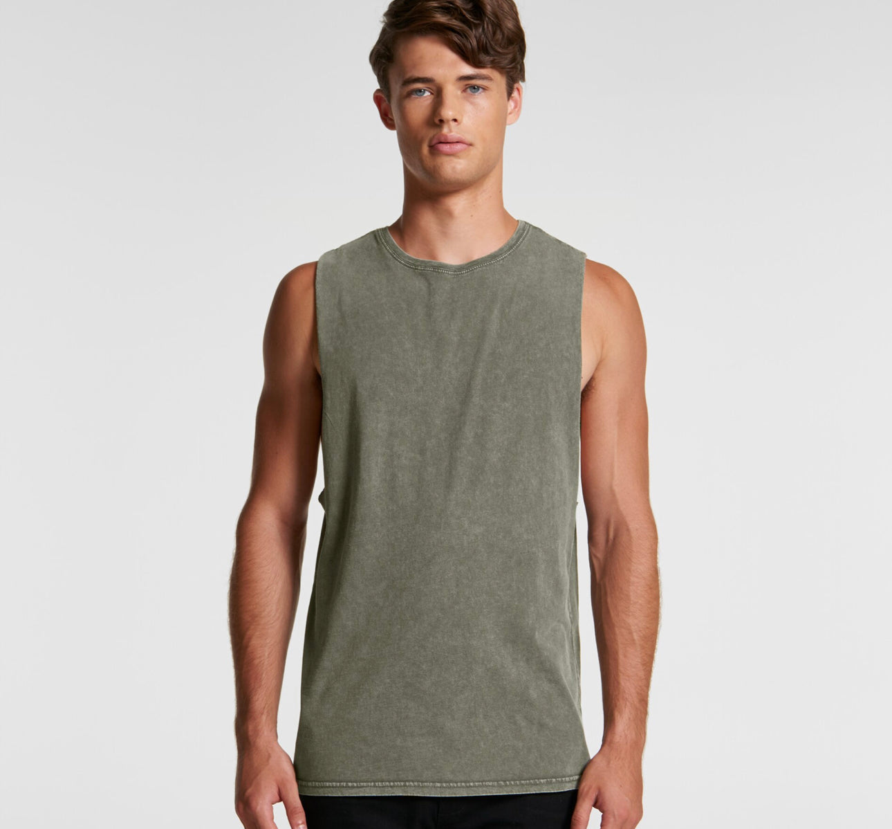 AS COLOUR MENS STONE WASH BARNARD TANK - 5039
