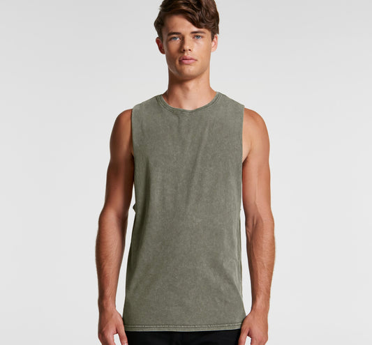 AS COLOUR MENS STONE WASH BARNARD TANK - 5039